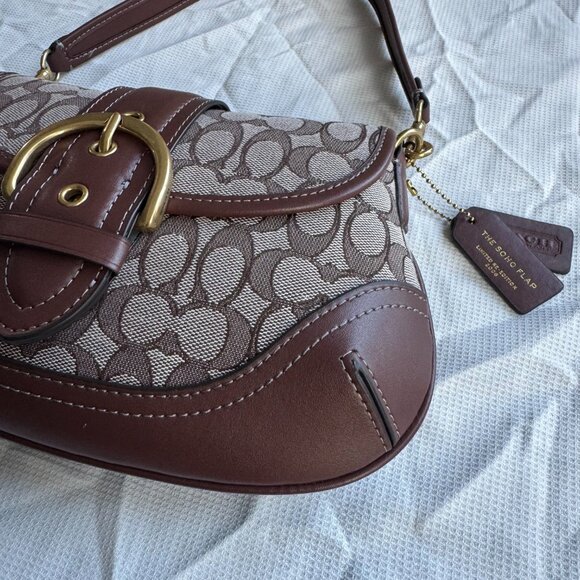 Coach Soho Brown Monogram Handbag - Picture 4 of 15